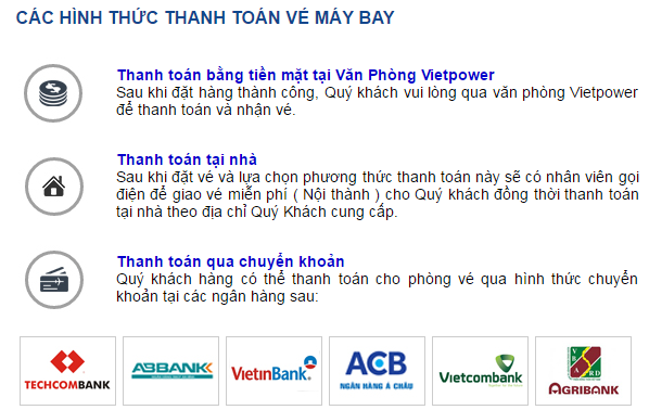Các hình thức thanh toán